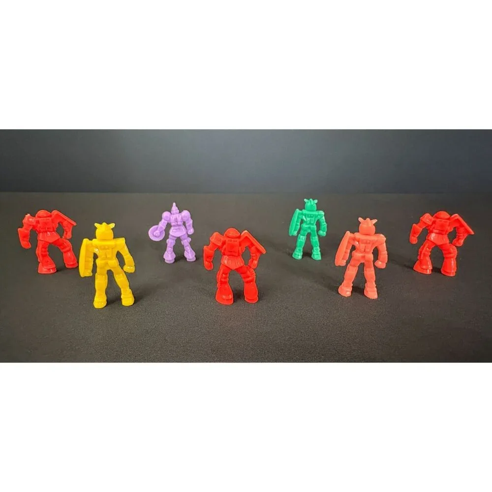 Vintage Gundam Keshi Mini Robot Figures Lot Of 7 Vending Machine Toy Miniatures - Picture 2 of 2
